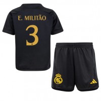 Camiseta Real Madrid Eder Militao #3 Tercera Equipación Replica 2023-24 para niños mangas cortas (+ Pantalones cortos)